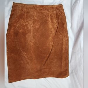 Evan Arpelli suede leather skirt